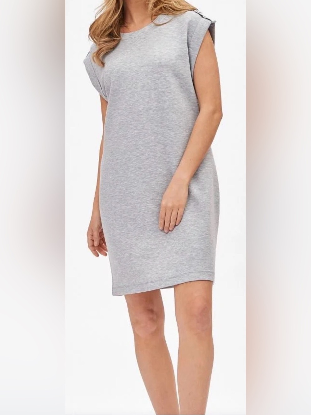Dear Scarlett Short Sleeve Scuba dress - heather grey